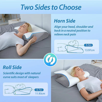 SafraSleep – Orthopedic Butterfly Pillow for Neck Pain Relief