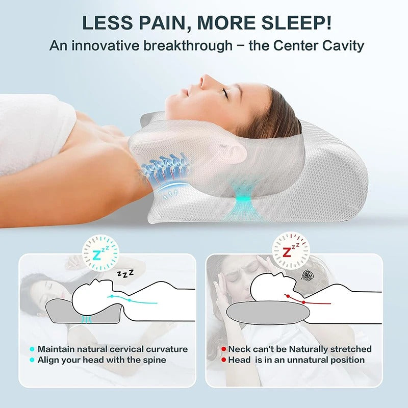 SafraSleep – Orthopedic Butterfly Pillow for Neck Pain Relief